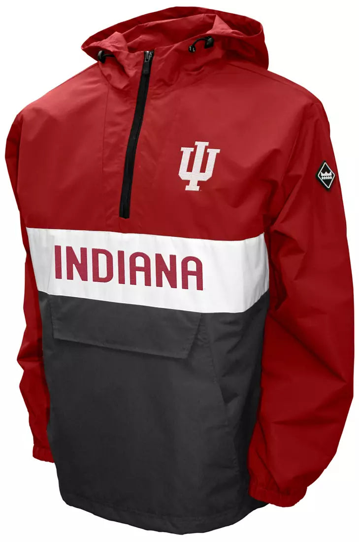 Indiana Hoosiers Franchise Club Mens NCAA Alpha Anorak Jacket-Red