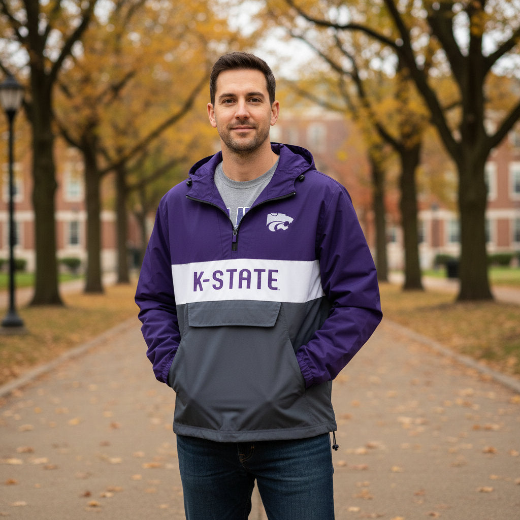 Kansas State Wildcats Franchise Club Mens NCAA Alpha Anorak Jacket