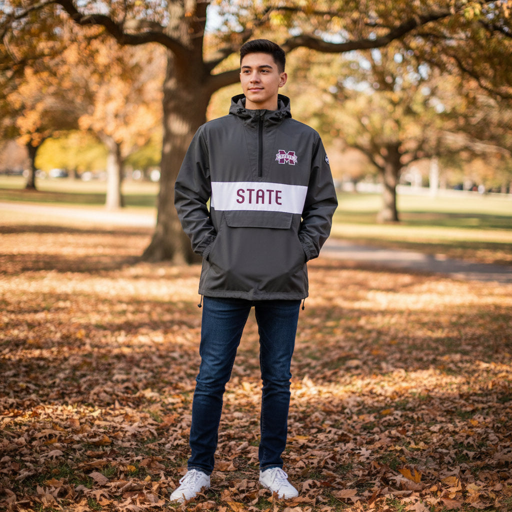 Mississippi State Bulldogs Franchise Club Mens NCAA Alpha Anorak Jacket