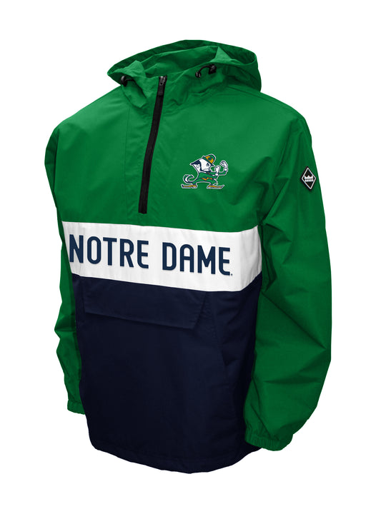 Notre Dame Fighting Irish Franchise Club Mens NCAA Alpha Anorak Jacket Logo 2