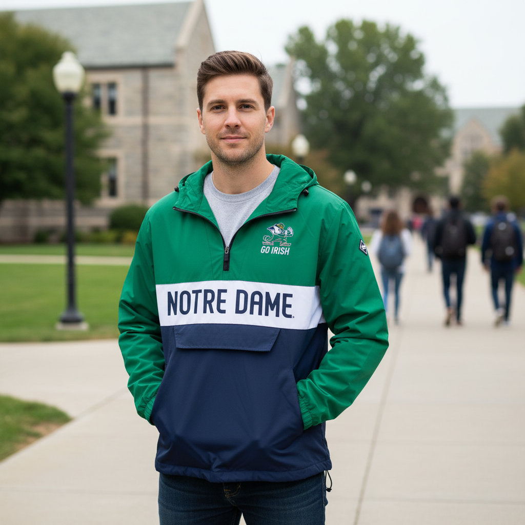 Notre Dame Fighting Irish Franchise Club Mens NCAA Alpha Anorak Jacket