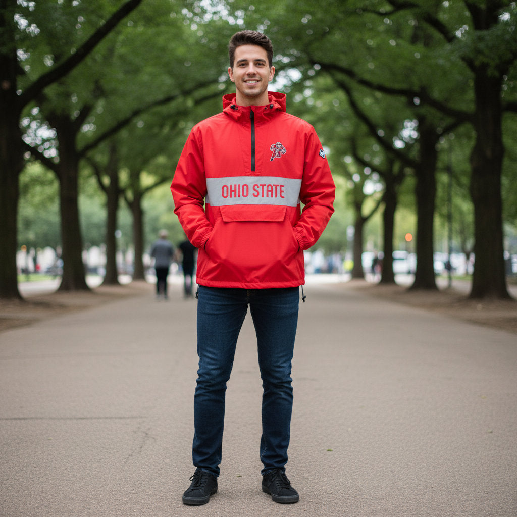 Ohio State Buckeyes Franchise Club Mens NCAA Alpha Anorak Jacket