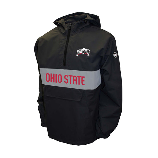 Ohio State Buckeyes Franchise Club Mens NCAA Alpha Anorak Jacket Black