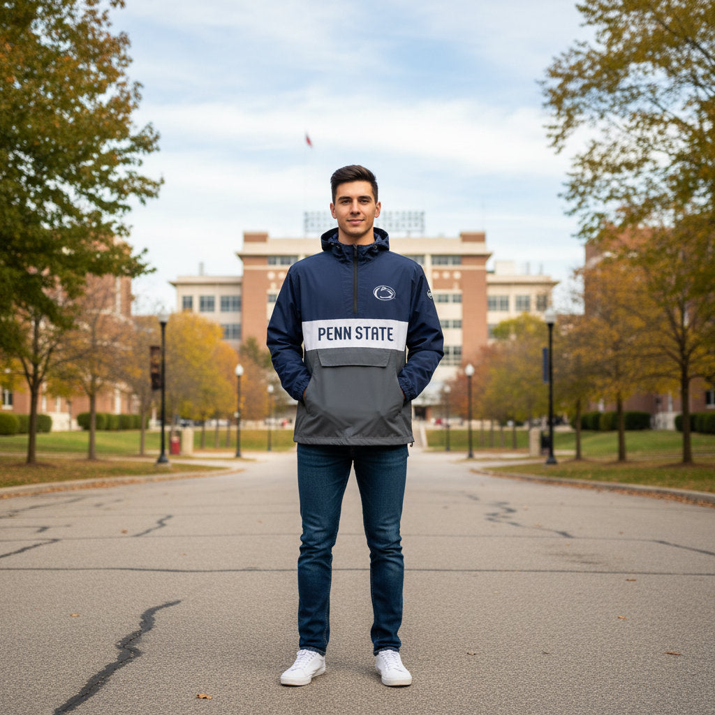 Penn State Nittany Lions Franchise Club Mens NCAA Alpha Anorak Jacket