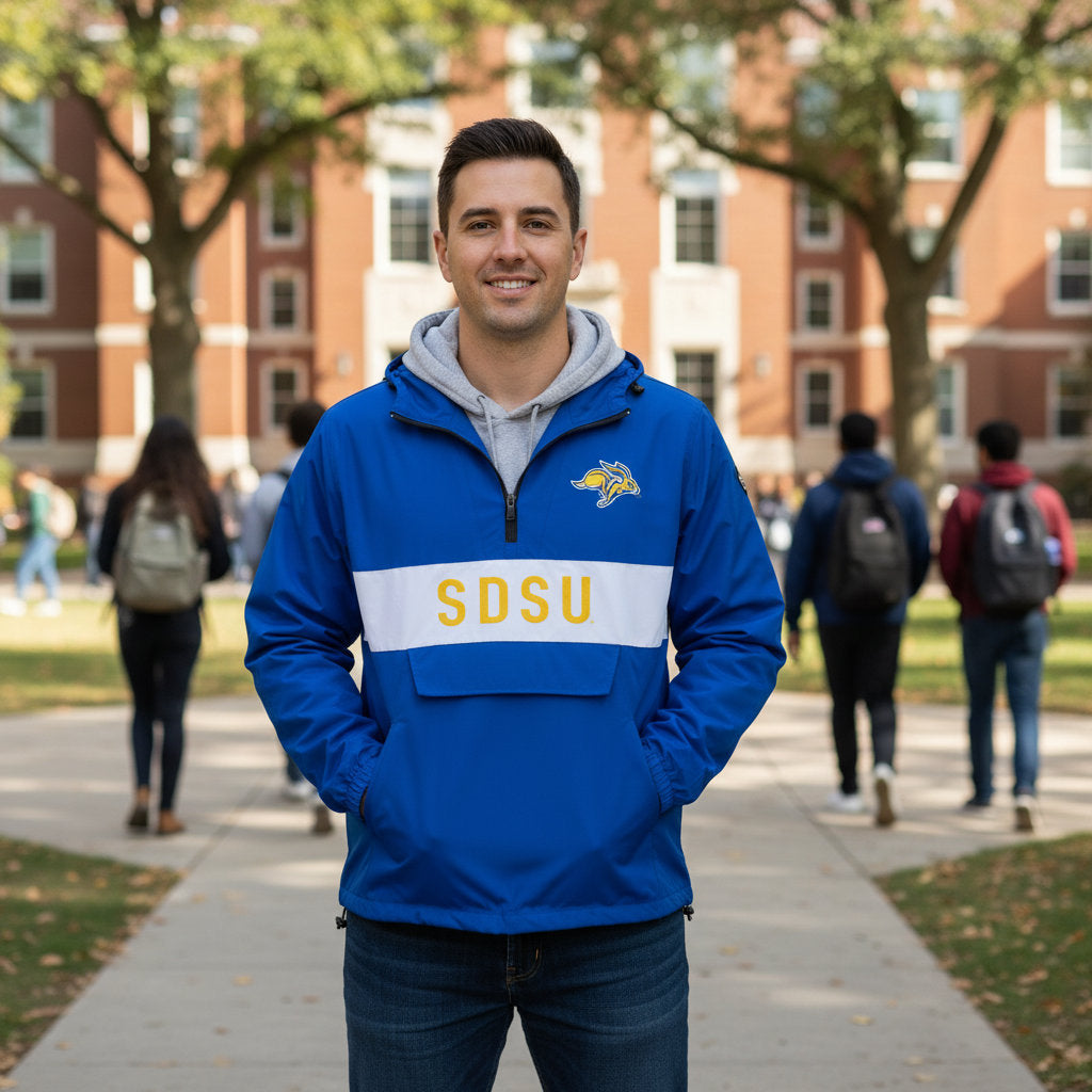 South Dakota State Jackrabbits Franchise Club Mens NCAA Alpha Anorak Jacket