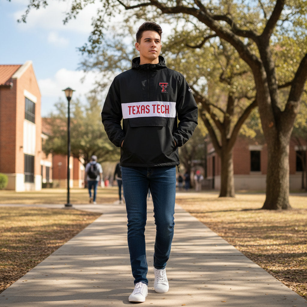 Texas Tech Red Raiders Franchise Club Mens NCAA Alpha Anorak Jacket