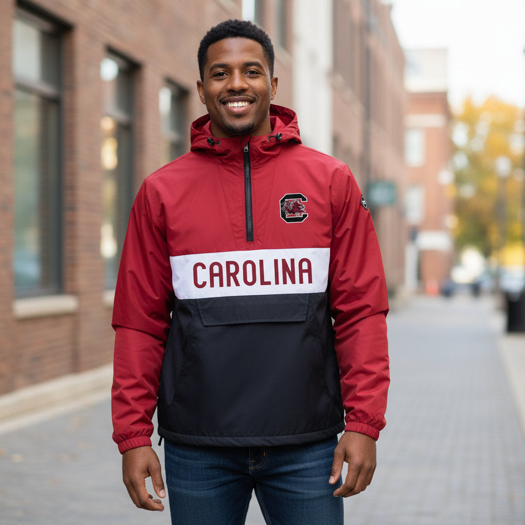 South Carolina Gamecocks Franchise Club Mens NCAA Alpha Anorak Jacket