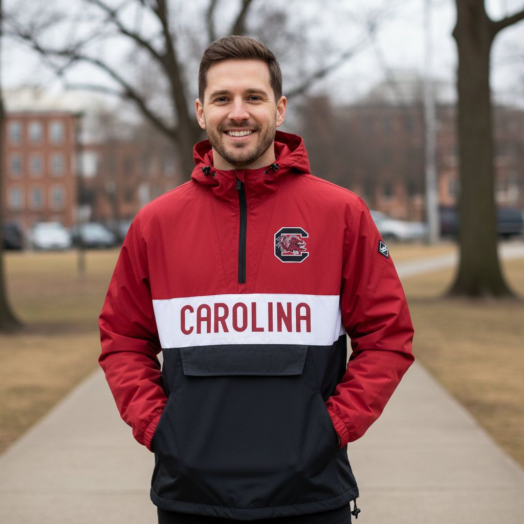South Carolina Gamecocks Franchise Club Mens NCAA Alpha Anorak Jacket