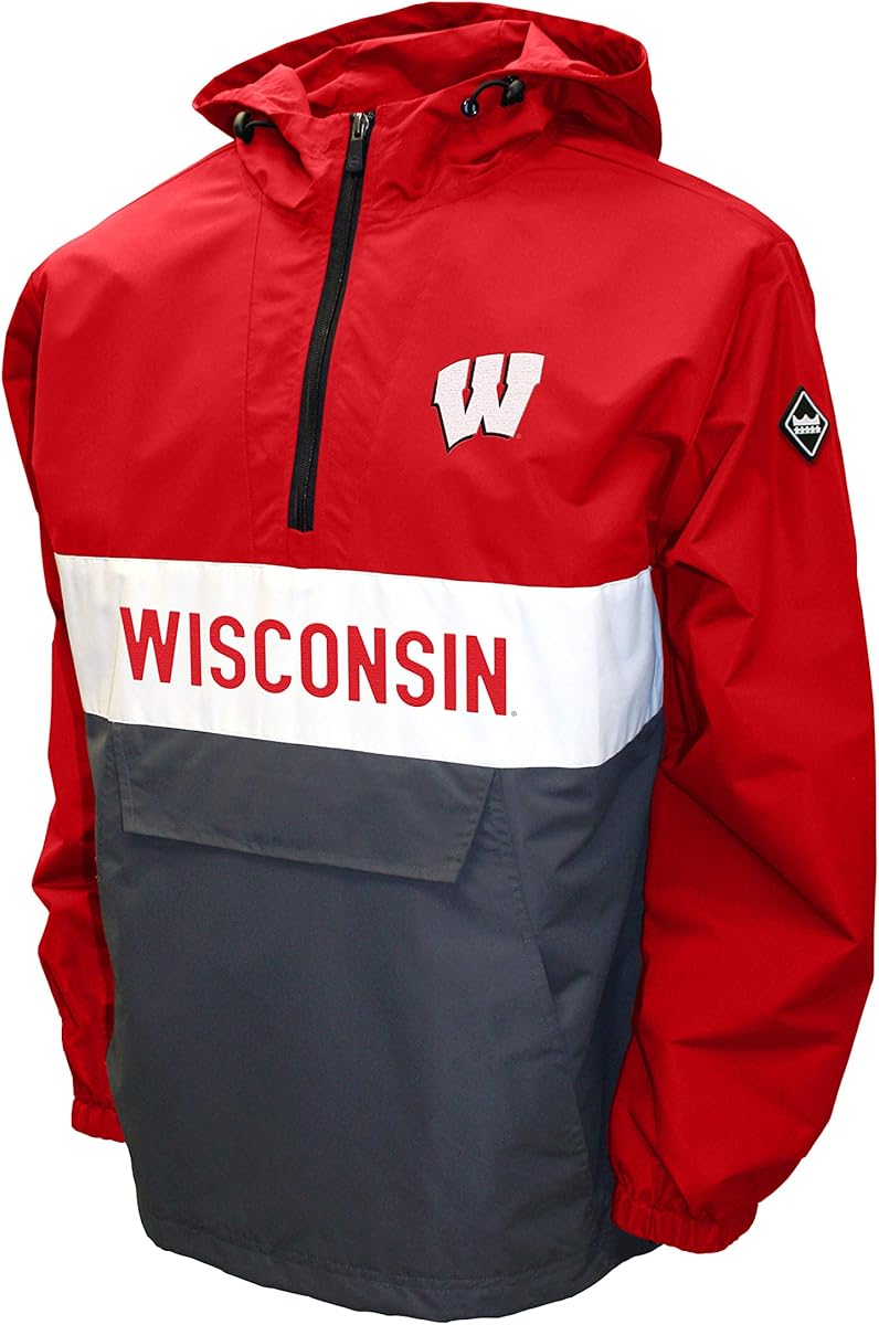 Wisconsin Badgers Franchise Club Mens NCAA Alpha Anorak Jacket