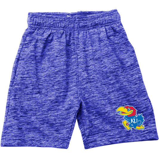 Kansas Jayhawks Youth Wes and Willy Cloudy Yarn Shorts