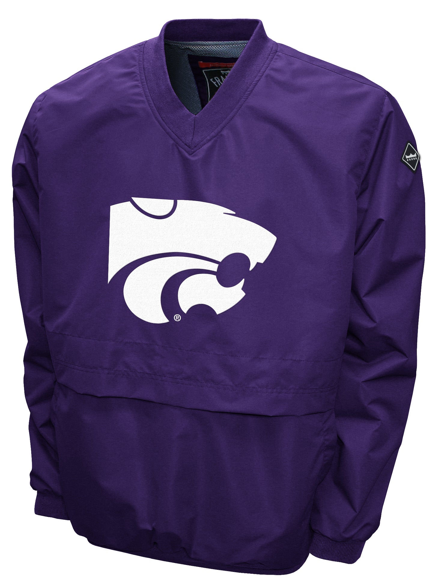 Kansas State Wildcats Franchise Club Men's Big Logo Windshell V-Neck Pullover Jacket