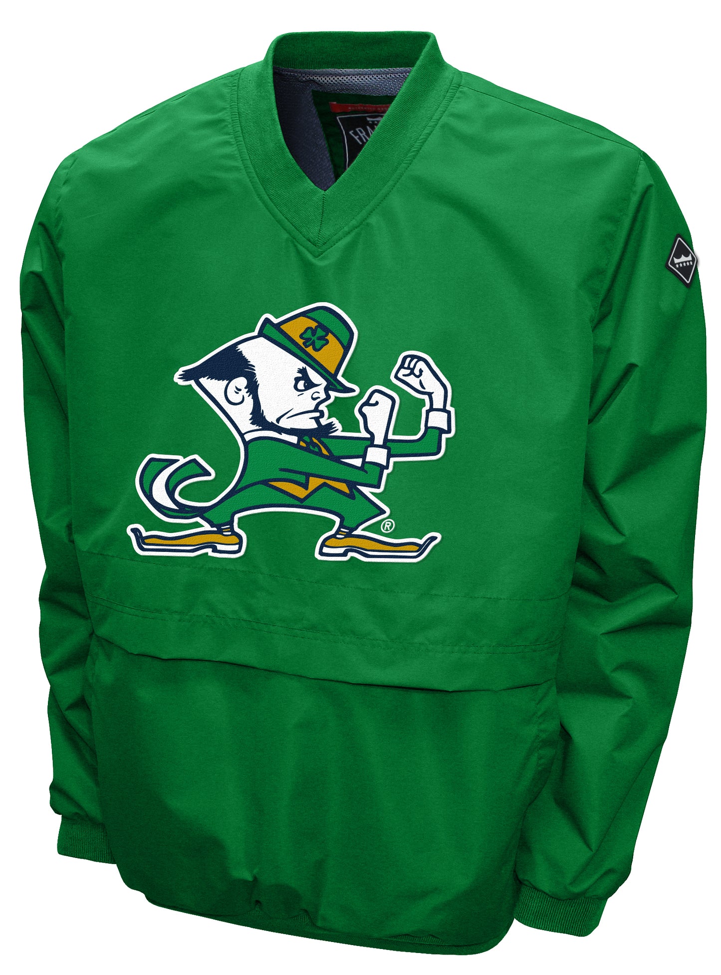 Notre Dame Fighting Irish Franchise Club Men's Big Logo Windshell V-Neck Pullover Jacket