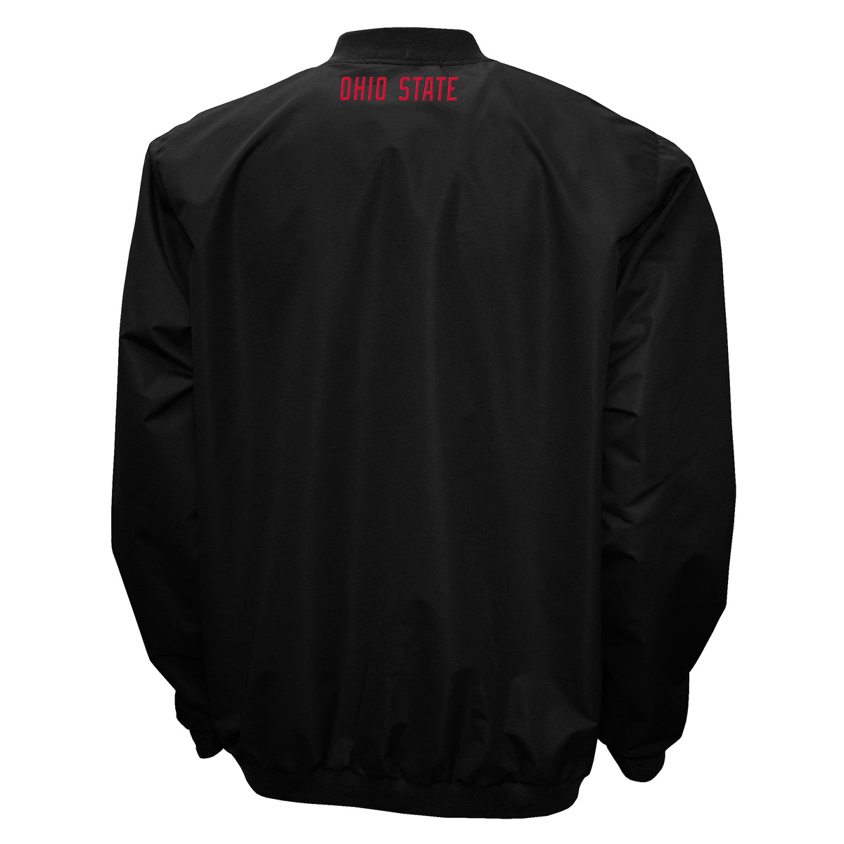 Ohio State Buckeyes Franchise Club Men's Big Logo Windshell V-Neck Pullover Jacket Black