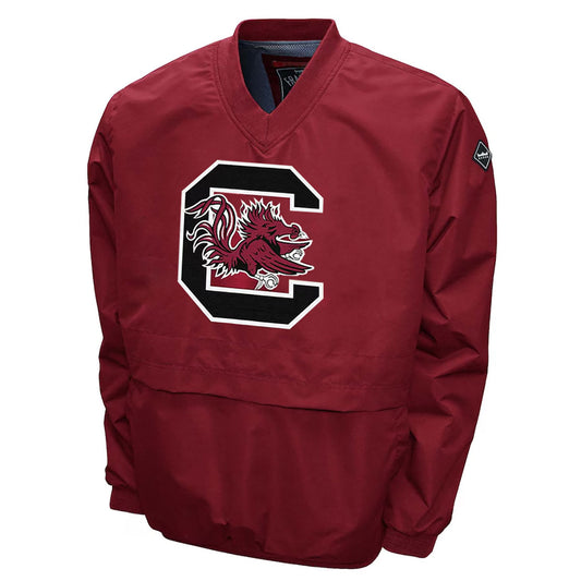 South Carolina Gamecocks Franchise Club Men's Big Logo Windshell V-Neck Pullover Jacket