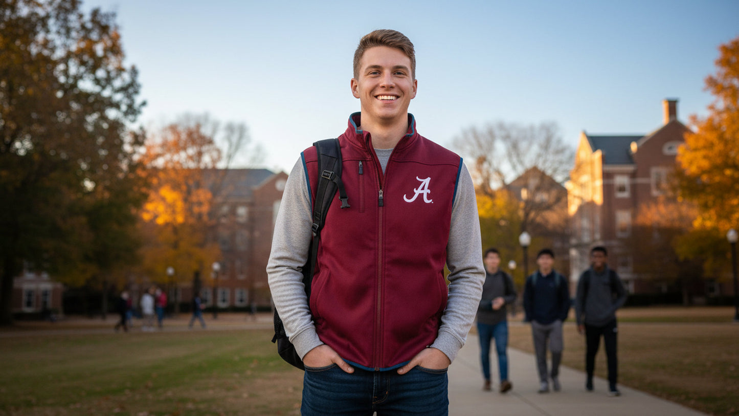 Alabama Crimson Tide Franchise Club Mens Softshell Vest
