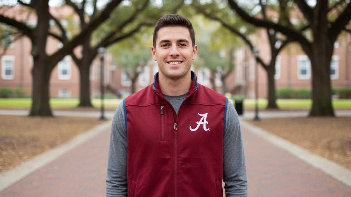 Alabama Crimson Tide Franchise Club Mens Softshell Vest