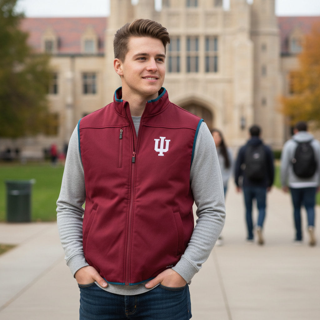 Indiana Hoosiers Franchise Club Mens Softshell Vest