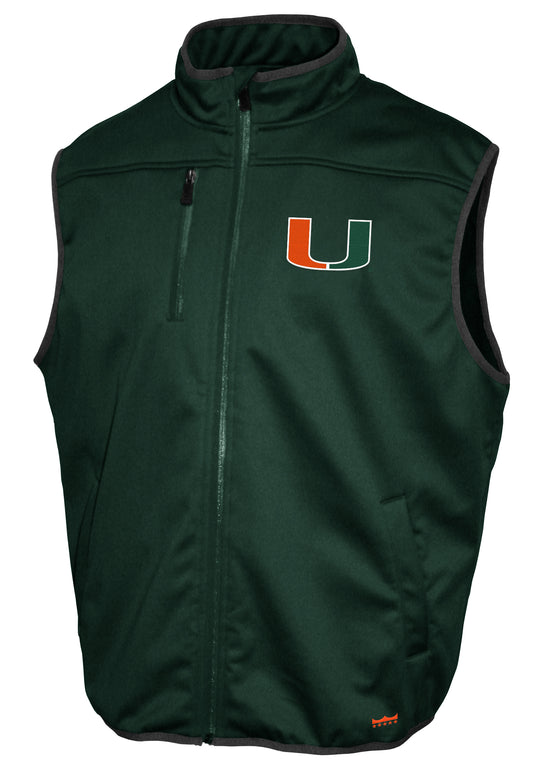 Miami Hurricanes Franchise Club Mens Softshell Vest