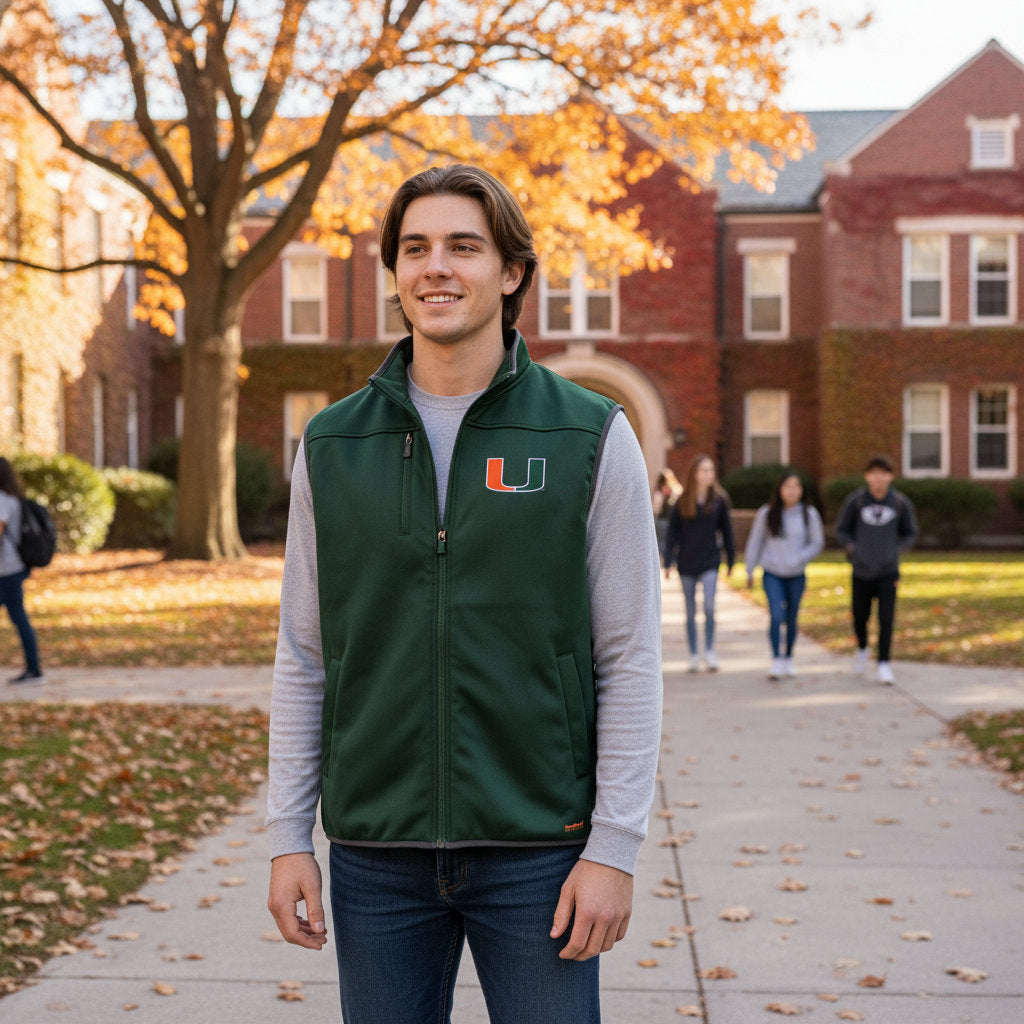 Miami Hurricanes Franchise Club Mens Softshell Vest