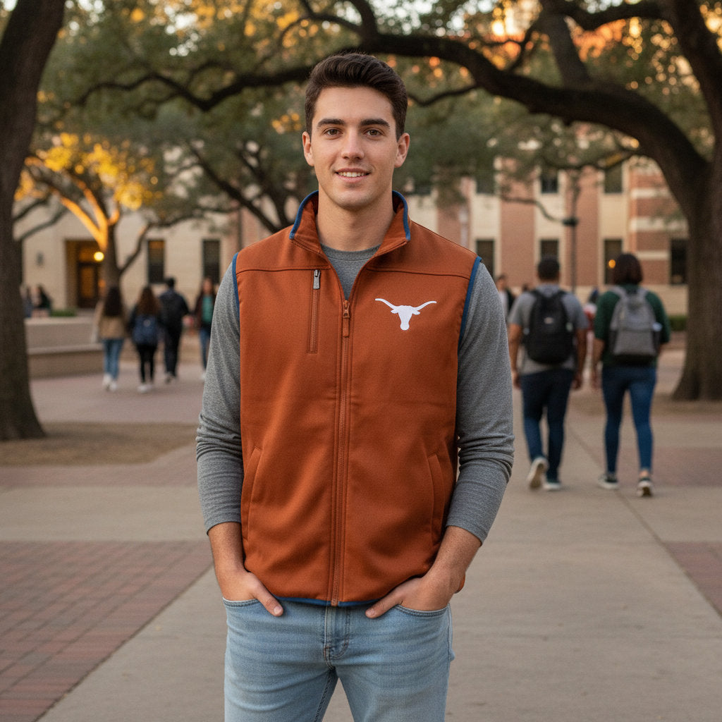 Texas Longhorns Franchise Club Mens Softshell Vest