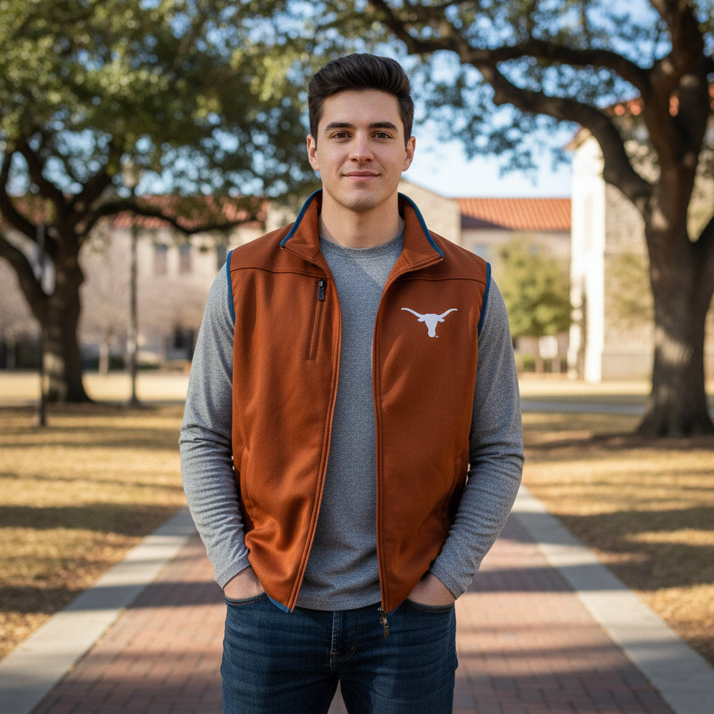 Texas Longhorns Franchise Club Mens Softshell Vest