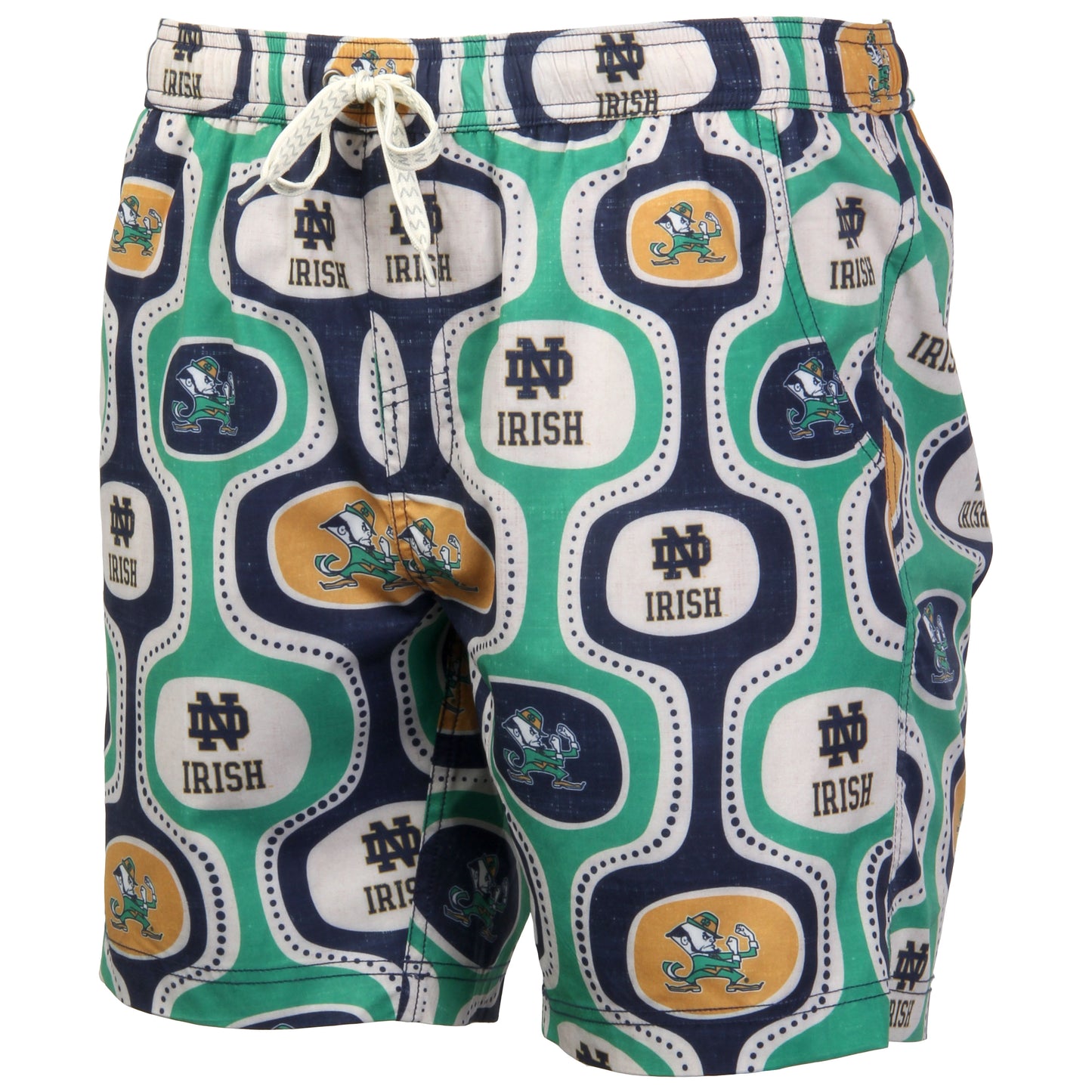 Notre Dame Wes and Willy Mens College Cabana Boy Retro Tech Swim Trunk