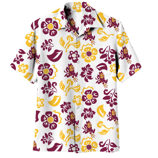 Arizona State Sun Devils Wes and Willy Mens Vault Button Up Hawaiian Shirt