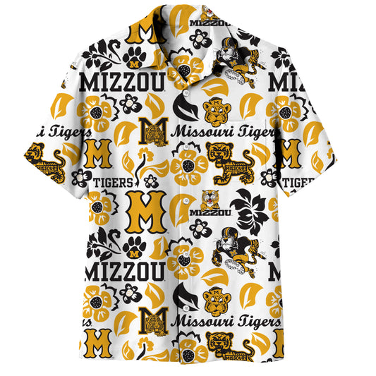 Missouri Tigers Wes and Willy Mens Vault Button Up Hawaiian Shirt