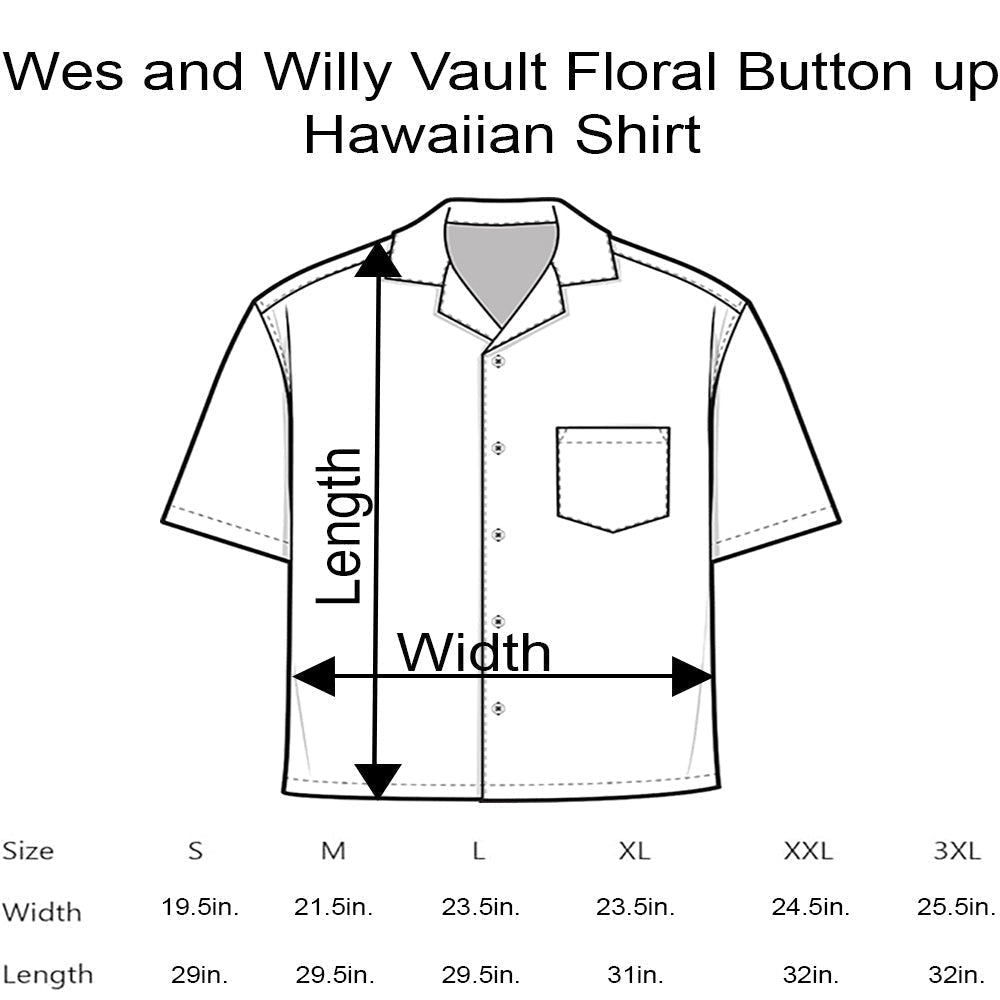 Washington Huskies Wes and Willy Mens Vault Button Up Hawaiian Shirt