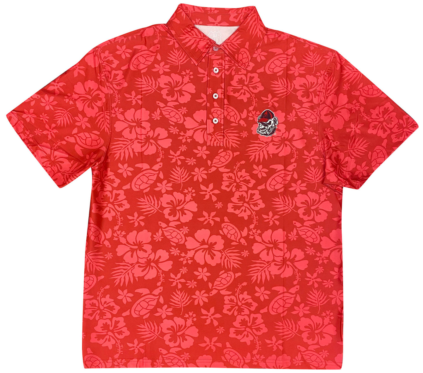 Georgia Bulldogs Wes and Willy Mens Beach Performance Polo Red