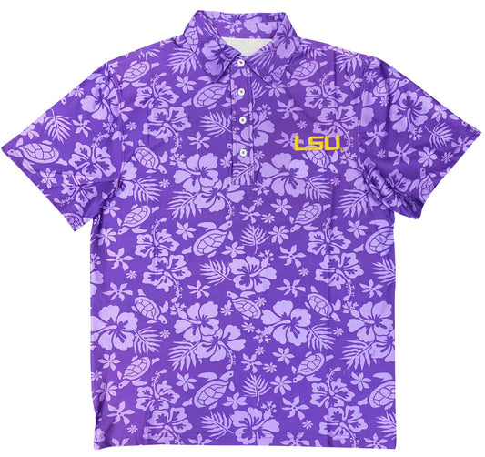 LSU Tigers Wes and Willy Mens Beach Performance Polo