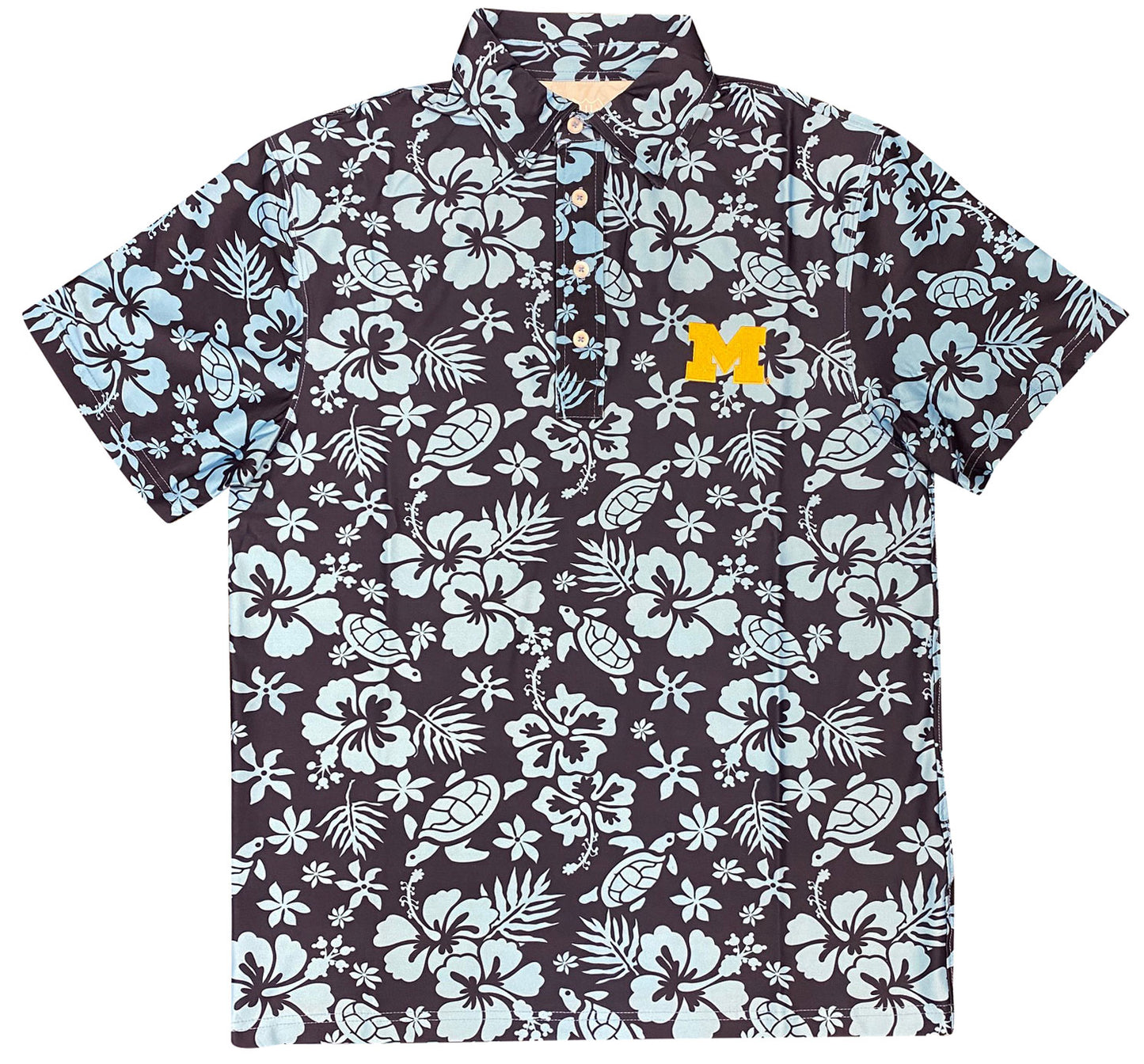 Michigan Wolverines Wes and Willy Mens Beach Performance Polo