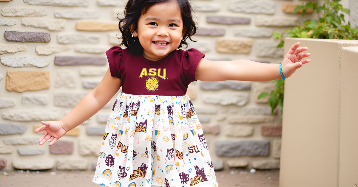 Arizona State Sun Devils Wes and Willy Toddler and Little Girls Princess Vault Dress