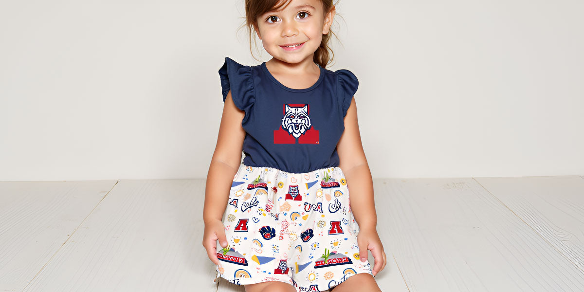 Arizona Wildcats Wes and Willy Toddler and Little Girls Princess Vault Dress