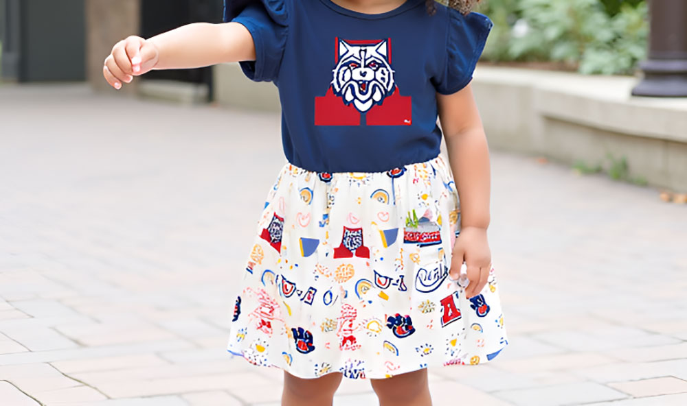Arizona Wildcats Wes and Willy Toddler and Little Girls Princess Vault Dress