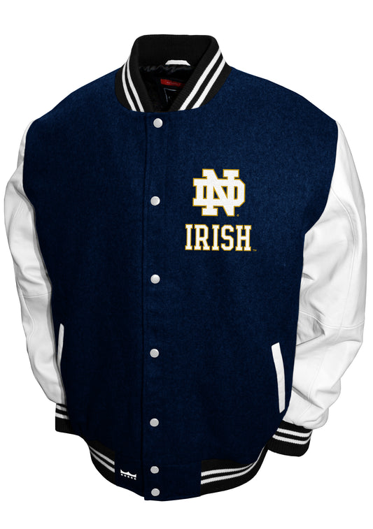 Notre Dame Fighting Irish Franchise Club Mens Graduate Wool Varsity Letterman Jacket