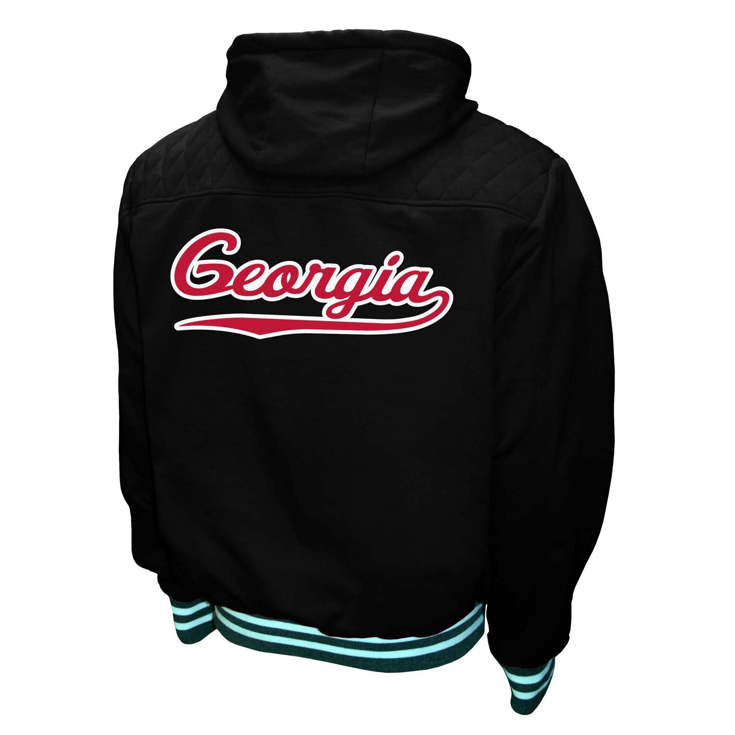 Georgia Bulldogs Mens Walk On Full Zip Hoodie Style Jacket Black
