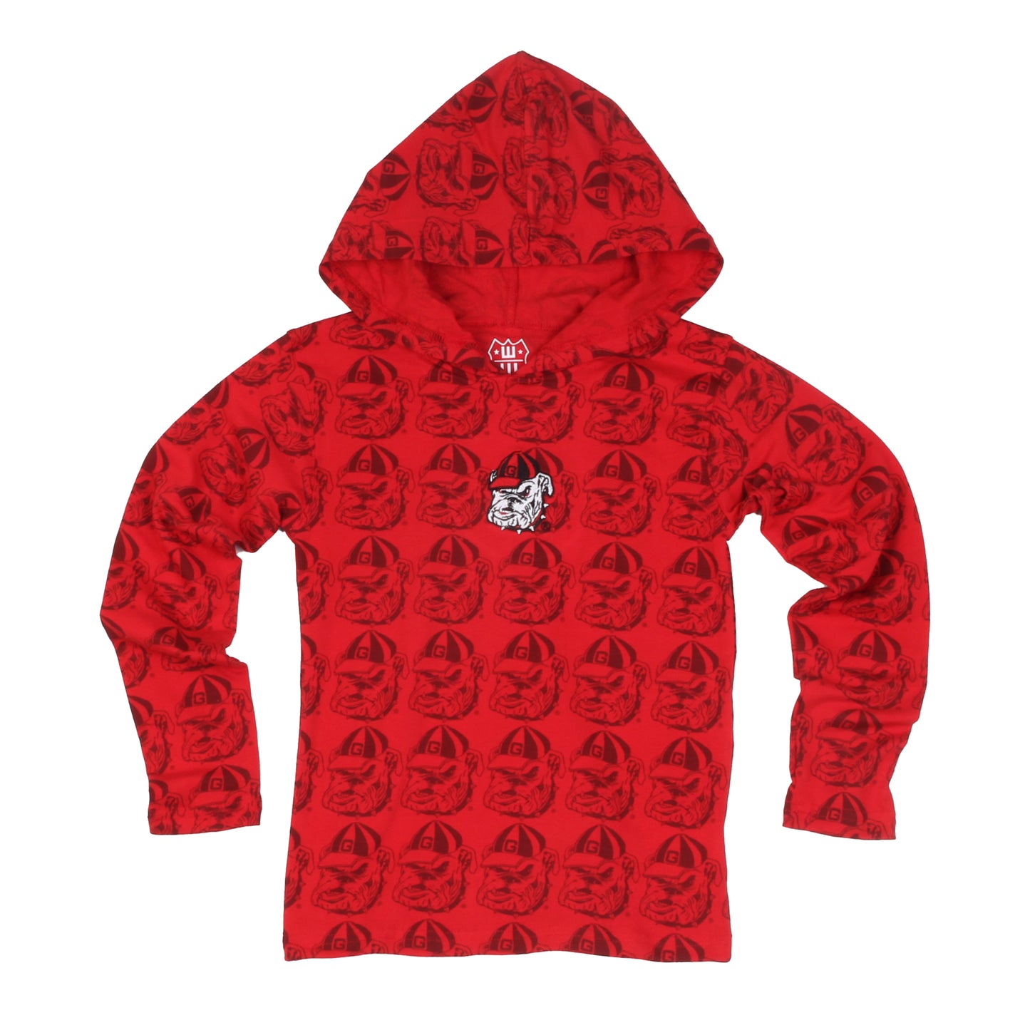 Georgia Bulldogs Wes and Willy Kids All Over Team Logo Long Sleeve T-Shirt