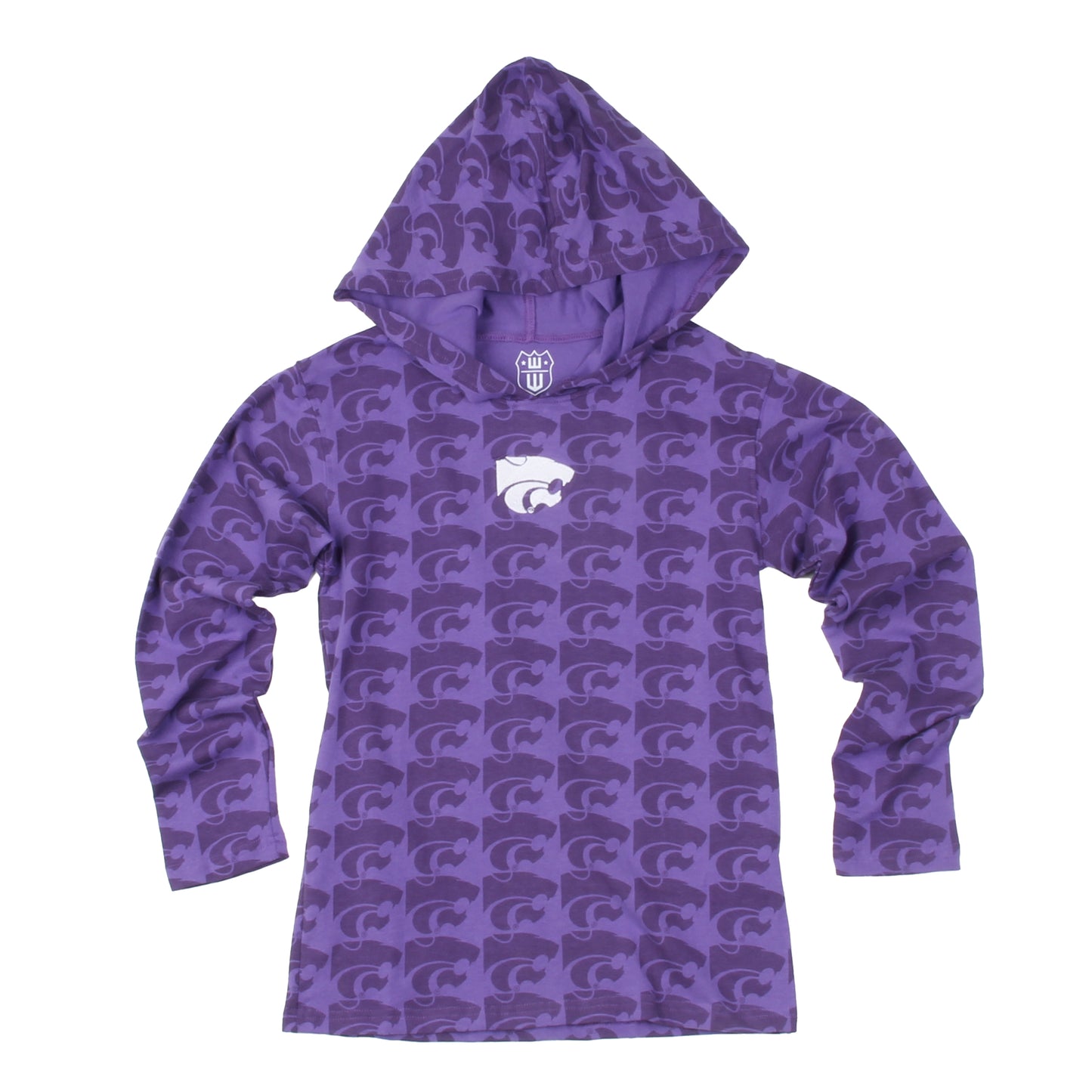 Kansas State Wildcats Wes and Willy Kids All Over Team Logo Long Sleeve T-Shirt