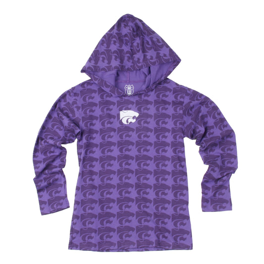 Kansas State Wildcats Wes and Willy Kids All Over Team Logo Long Sleeve T-Shirt