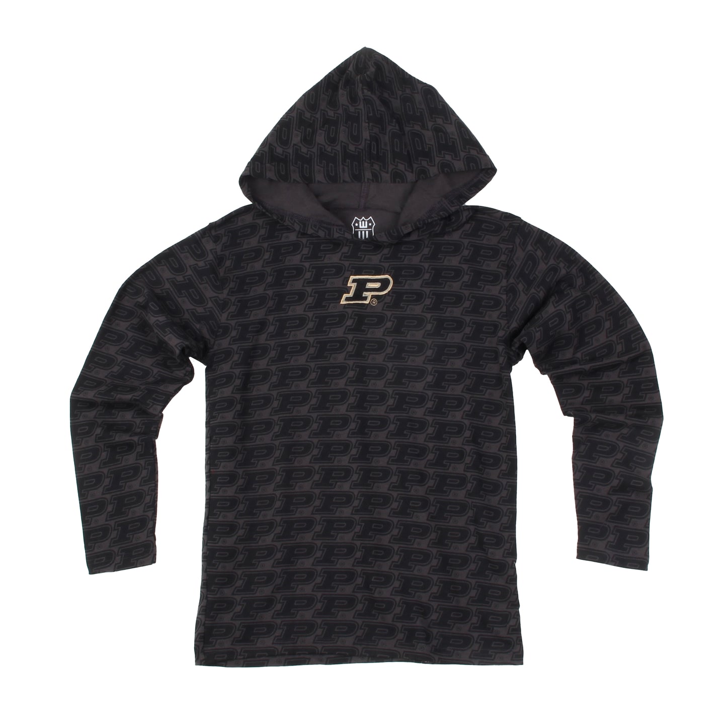 Purdue Boilermakers Wes and Willy Kids All Over Team Logo Long Sleeve T-Shirt