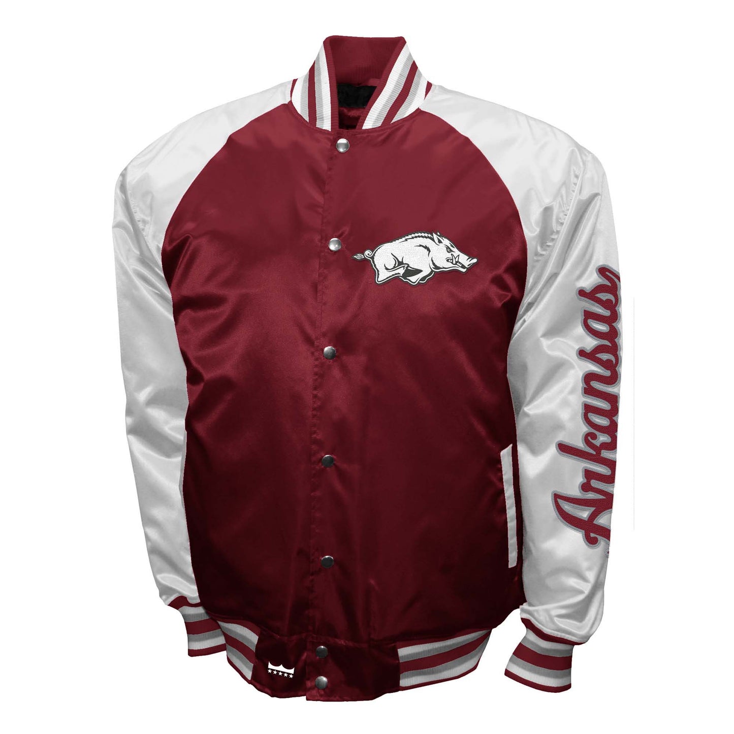 Arkansas Razorbacks Franchise Club Mens The Game Satin Jacket