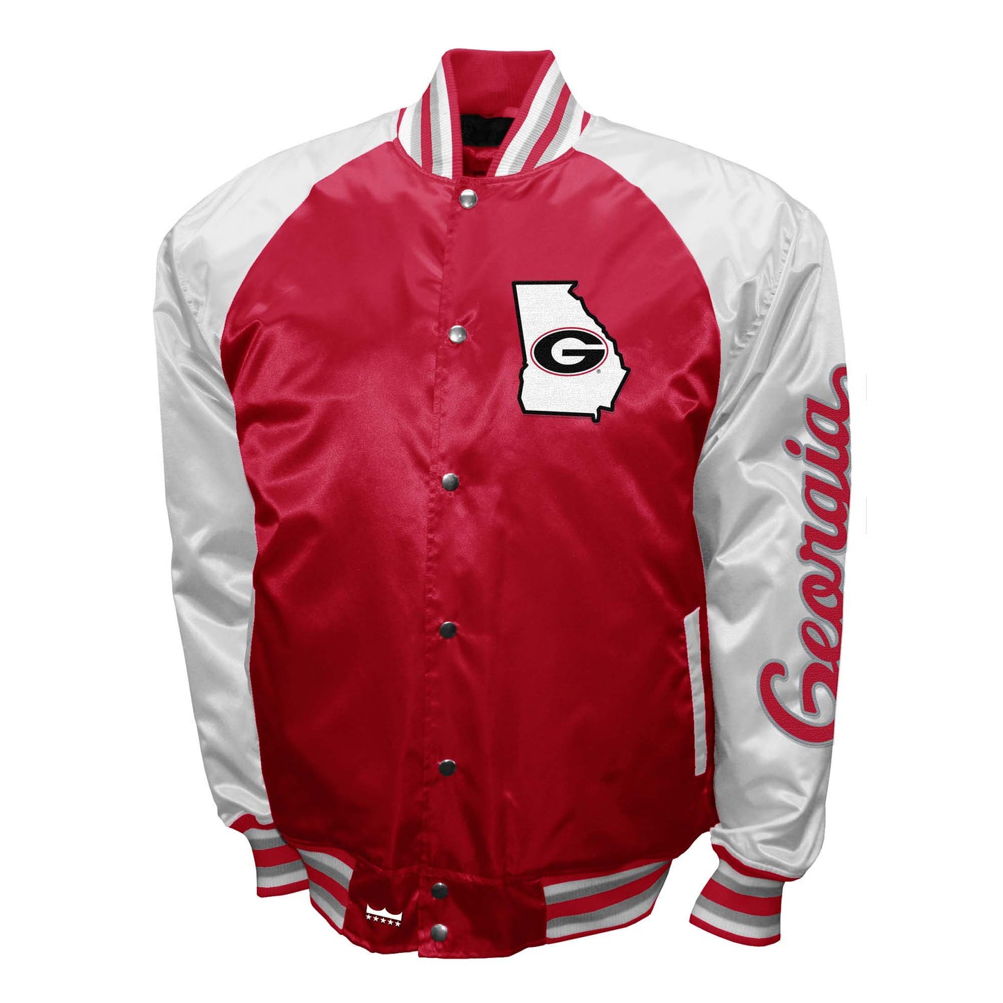 Georgia Bulldogs Franchise Club Mens The Game Satin Jacket