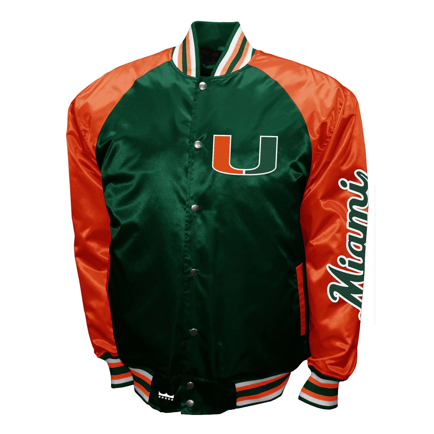 Miami Hurricanes Franchise Club Mens The Game Satin Jacket