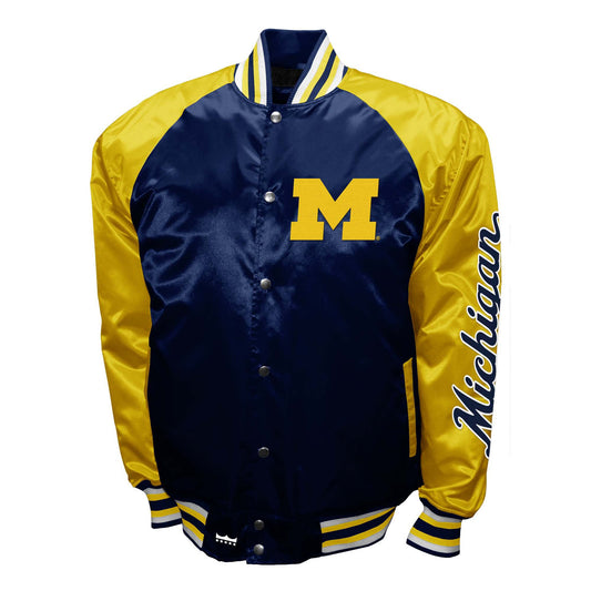 Michigan Wolverines Franchise Club Mens The Game Satin Jacket