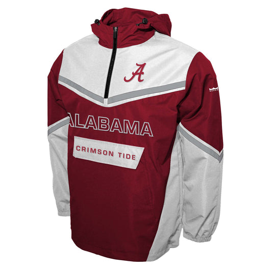 Alabama Crimson Tide Franchise Club Mens Action Anorak Pullover Lightweight Jacket