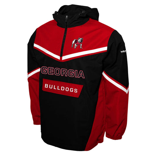 Georgia Bulldogs Franchise Club Mens Action Anorak Pullover Lightweight Jacket