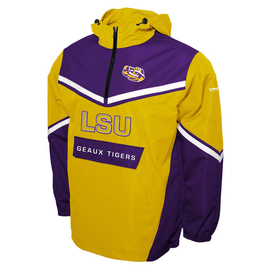 LSU Tigers Franchise Club Mens Action Anorak Pullover Lightweight Jacket