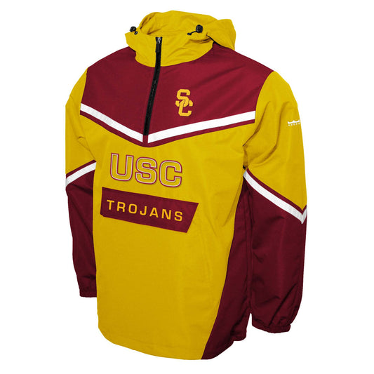 Southern Cal Trojans Franchise Club Mens Action Anorak Pullover Lightweight Jacket