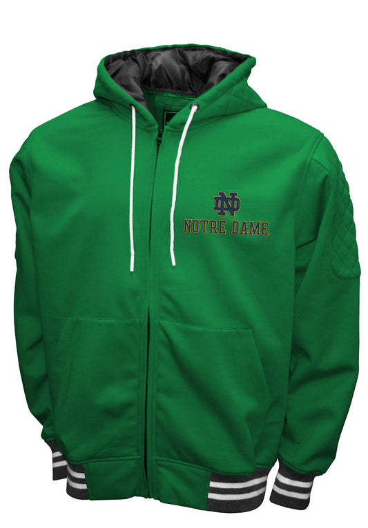 Notre Dame Fighting Irish Green Franchise Club Mens Grind Hoodie Jacket